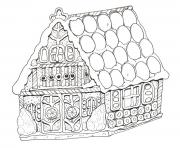 Printable Printable Gingerbread House coloring pages
