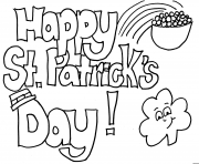 Printable interesting st patricks day happy coloring pages