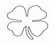 Printable Shamrock symbol of ireland saint patricks day coloring pages