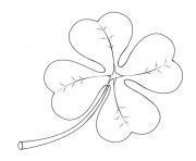Printable four leaf clover saint patricks day coloring pages