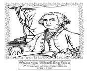 Printable President day george washington coloring pages