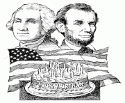 Printable happy birthday presidents day coloring pages