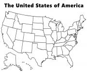 Printable map of the usa coloring pages