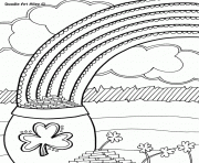 Rainbow Coloring Pages With Pot Of Gold