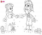 Have fun completing the drawing of Beauty and The Beast lego disney