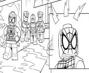 Printable lego marvel spiderman police coloring pages