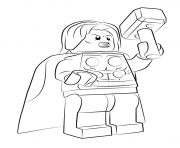 Printable lego marvel thor avengers coloring pages