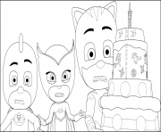 PJ Maskss Birthday Cake