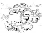 Cars Lightning McQueen talking with friends a4 disney