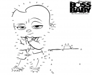 Printable the boss baby connect the dots coloring pages