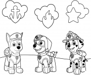 Printable paw patrol badges coloring pages