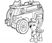 Printable paw patrol chase police car coloring pages