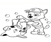 Printable paw patrol rocky and marshall coloring pages
