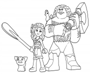 Printable LEGO Moana and Maui coloring pages