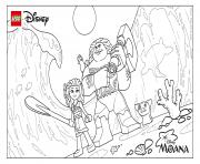 Printable lego moana disney movie coloring pages