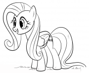 Printable fluttershy pony my little pony coloring pages
