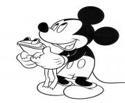 Mickey Mouse and frog disney