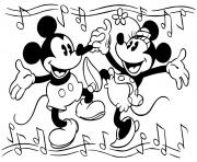 minnie and mickey mouse are dancing disney