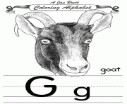 coloring alphabet traditional goat