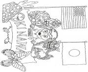 hedgie loves okinawa coloring page by jan brett