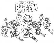 Chota Bheem and Friends Fighting Stance