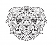 lion sugar skull calavera