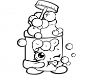 Printable Season 7 Funny Shopkins Pops Bubble Blower coloring pages