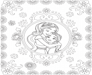Princess Elena of Avalor and Sister Isabel Colouring Page
