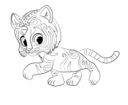 Tiger Nahal from Shimmer and Shine Coloring