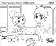 Colour in your own Shimmer and Shine Scene