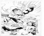 superman en direction de wonder woman dc comics