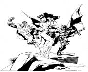 wonder woman avec superman et batman dc comics