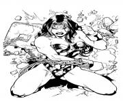 wonder woman inking by kryptonslastson dc comics