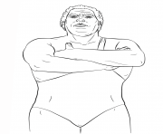 wwe andre the giant coloring page