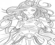 Printable Anime Angel 3 coloring pages