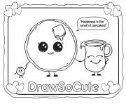 Printable pancake draw so cute coloring pages