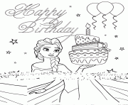 elsa and birthday cake disney