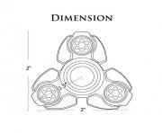 fidget spinner dimension size