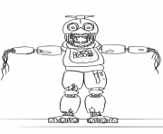 Printable fnaf withered chica lets eat coloring pages