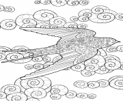 swallow in the sky zentangle adults