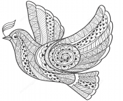 zentangle dove of peace adults