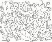 happy thanksgiving adult doodle art