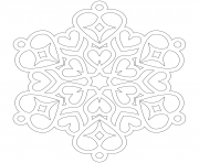 Snowflake Hearts Mandala