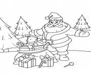 santa claus with gifts christmas