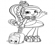 Printable Shopkins Girl in World Vacation Season 8 coloring pages