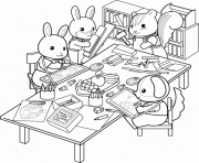 line drawings calico critters