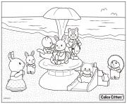 calico critters in the beach for vacation