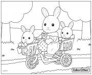 calico critters with babies bike