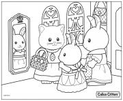 calico critters getting ready for the church