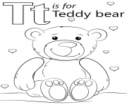letter t is for teddy bear